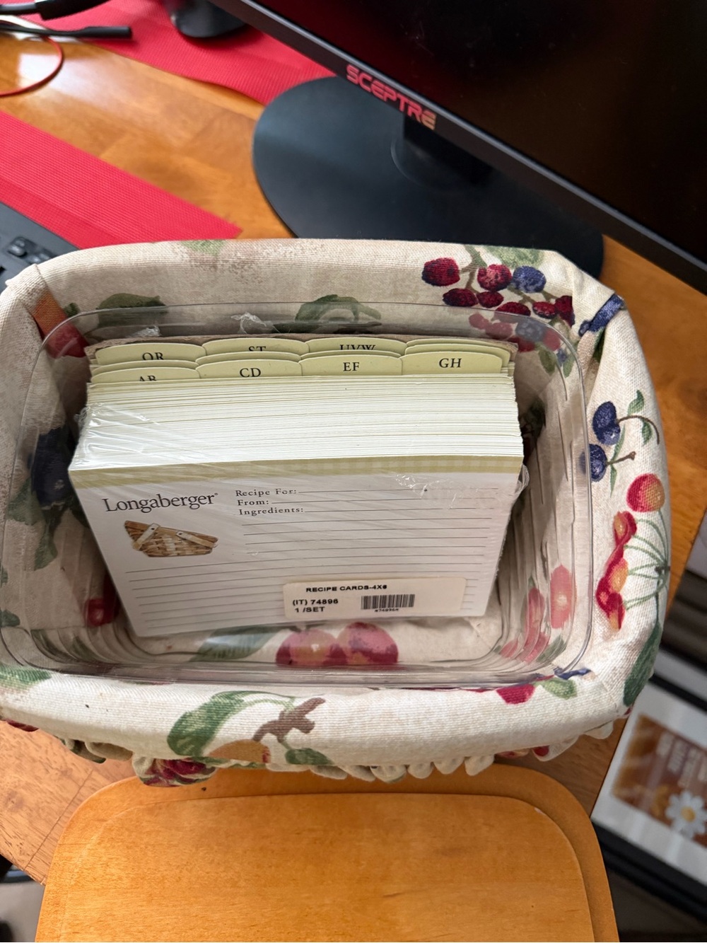 Used Longaberger Recipe File - Picture 4 of 6
